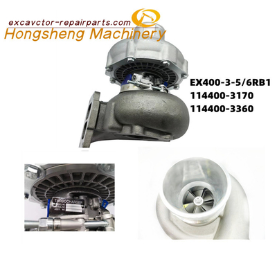 114400-3170 motor 6RB1 de Turbocharger Hitachi EX400-3 EX400-5 da máquina escavadora 114400-3360